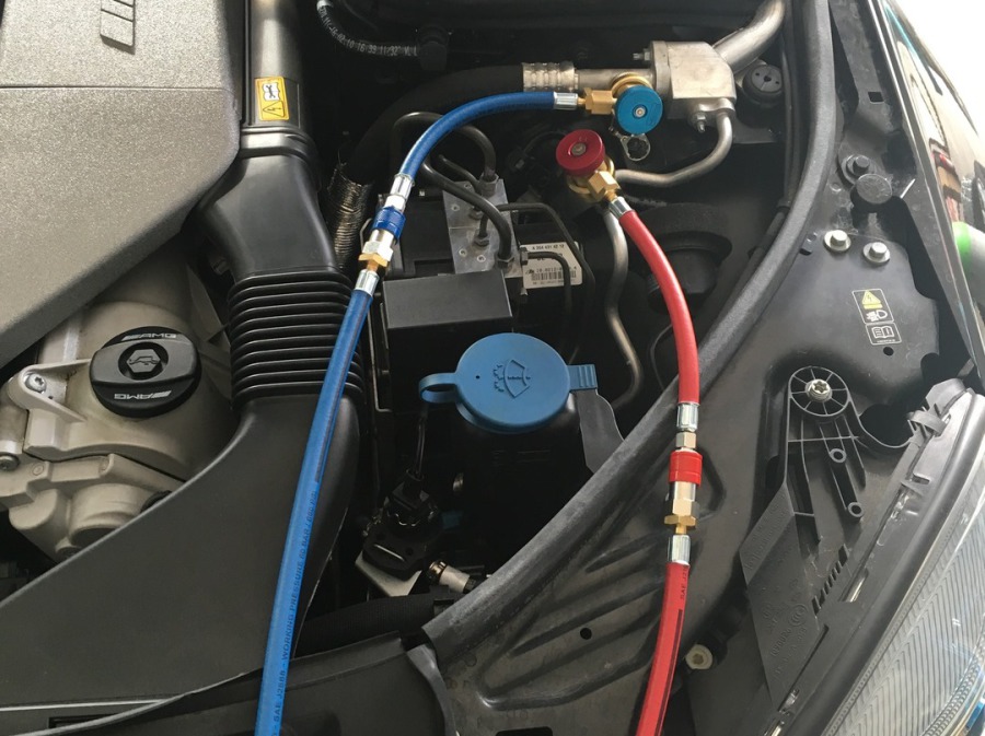 Hodeffior Auto Klimaanlage R134a Kältemittel Schlauch Kit, R134a
